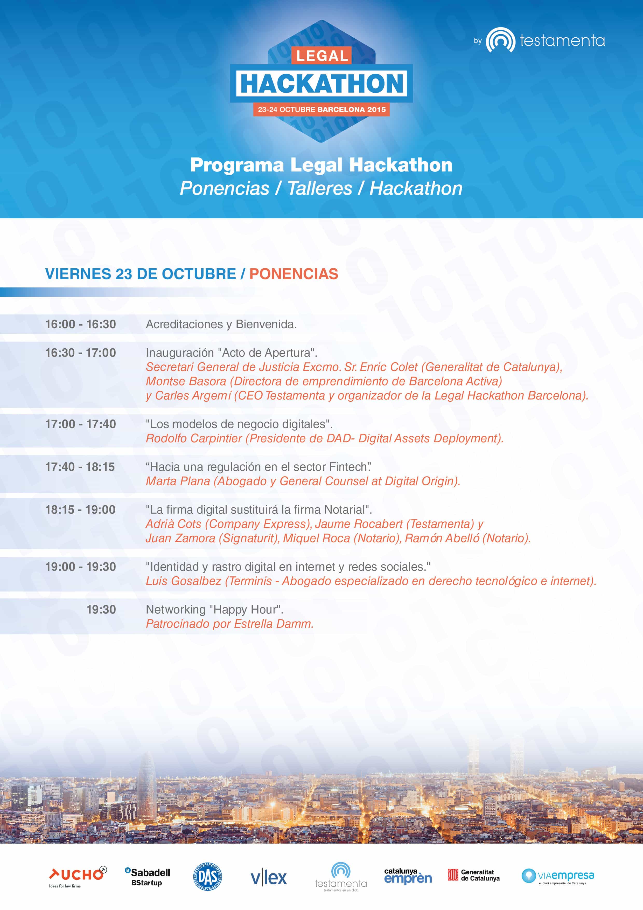 Programa Legal Hackathon Barcelona by Testamenta (2015)